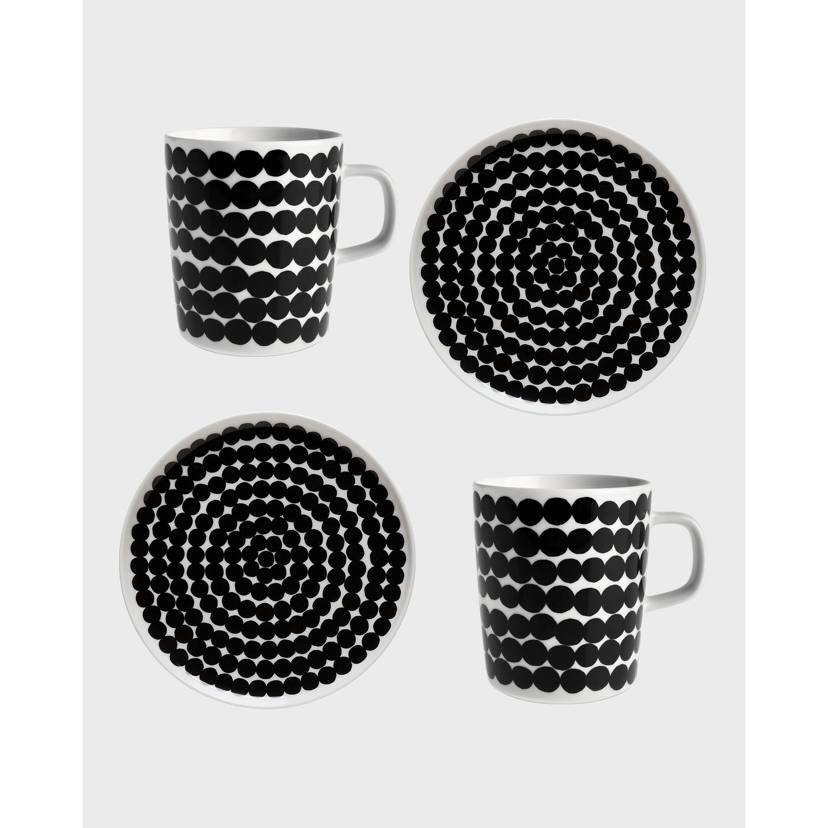 Marimekko Marimekko Oiva / Siirtolapuutarha Ontbijtset Zwart