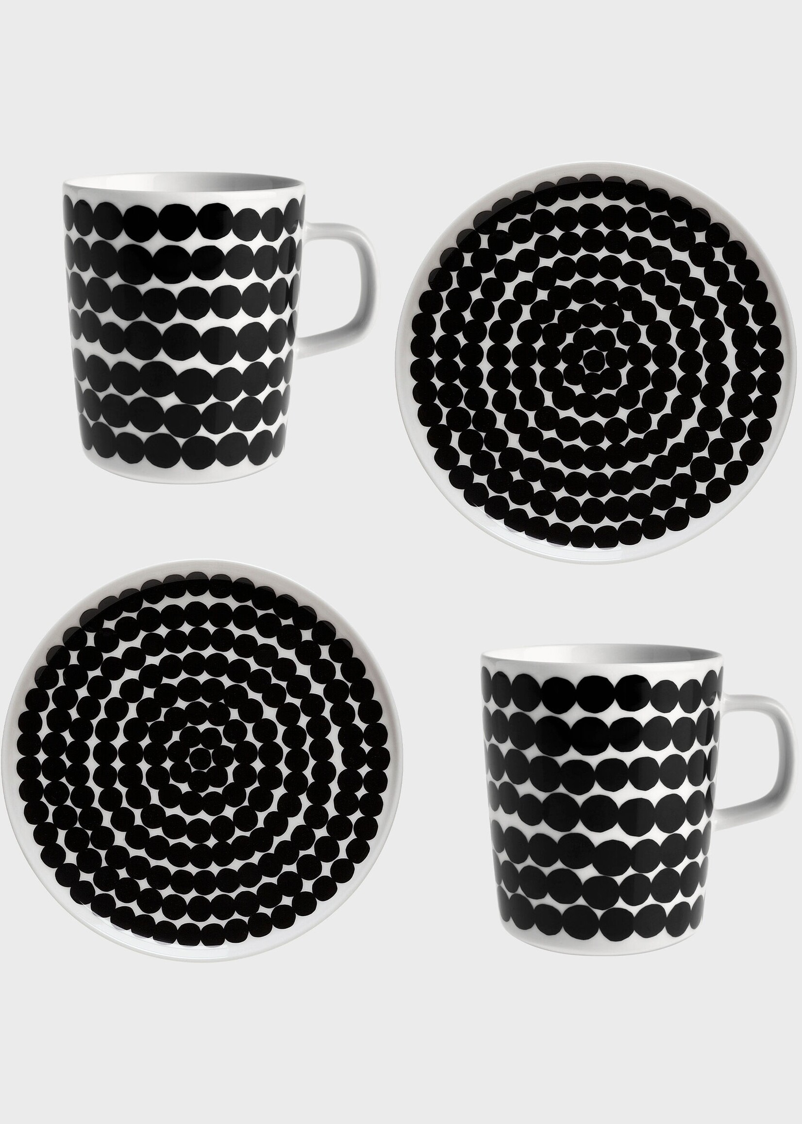 Marimekko Marimekko Oiva / Siirtolapuutarha Ontbijtset Zwart