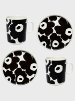 Marimekko Marimekko Oiva / Unikko Set Petit Déjeuner Noir