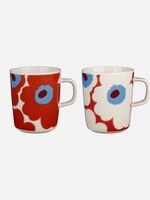 Marimekko Marimekko Mug Unikko 25cl Set de 2 Rouge Blanc