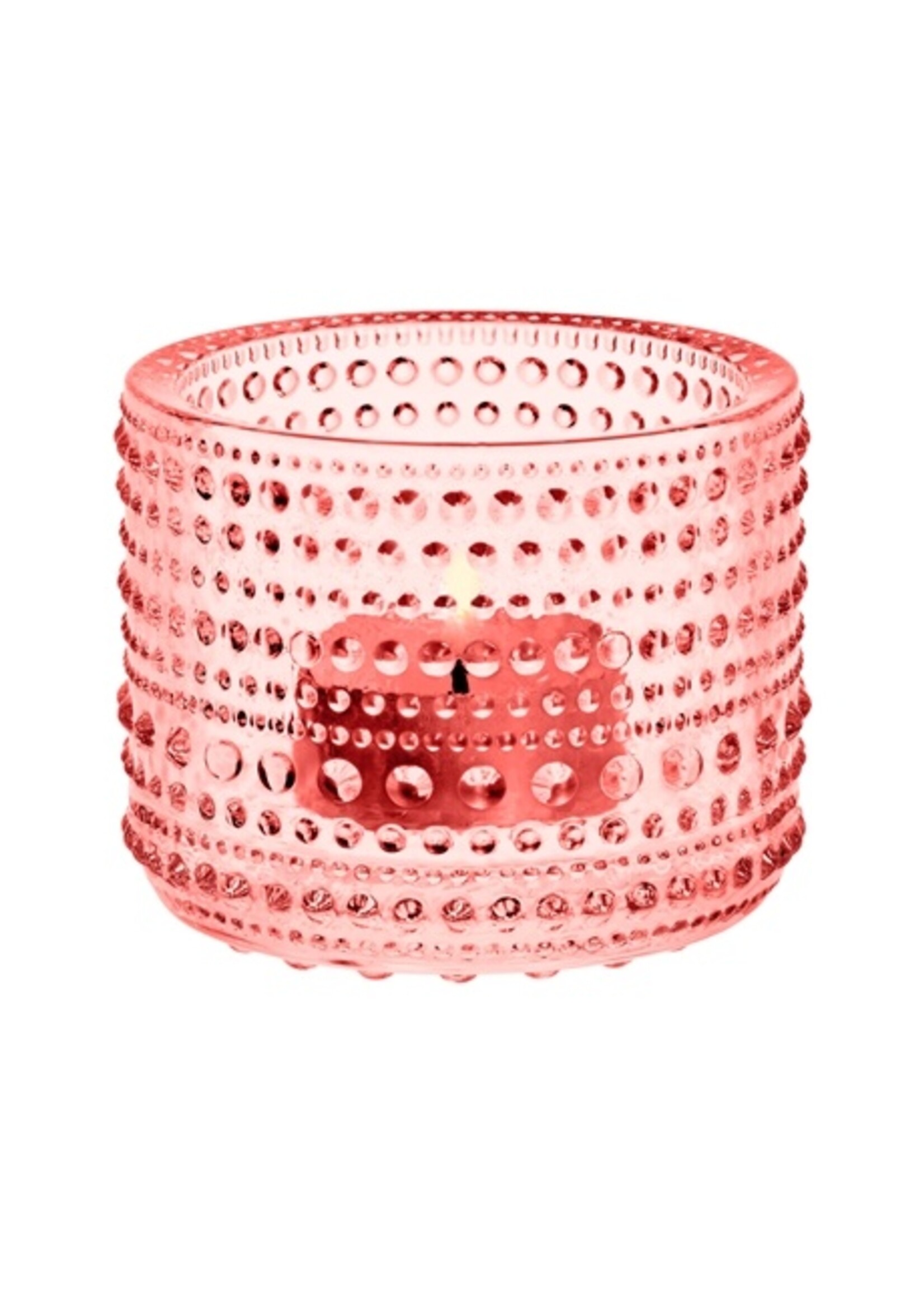 Iittala Iittala Kastehelmi Porte-lampe à cire/Lampe-sphère 64 mm rose saumon