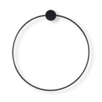 Ferm Living Ferm Living Black Towel Hanger 20.5 x 3 cm