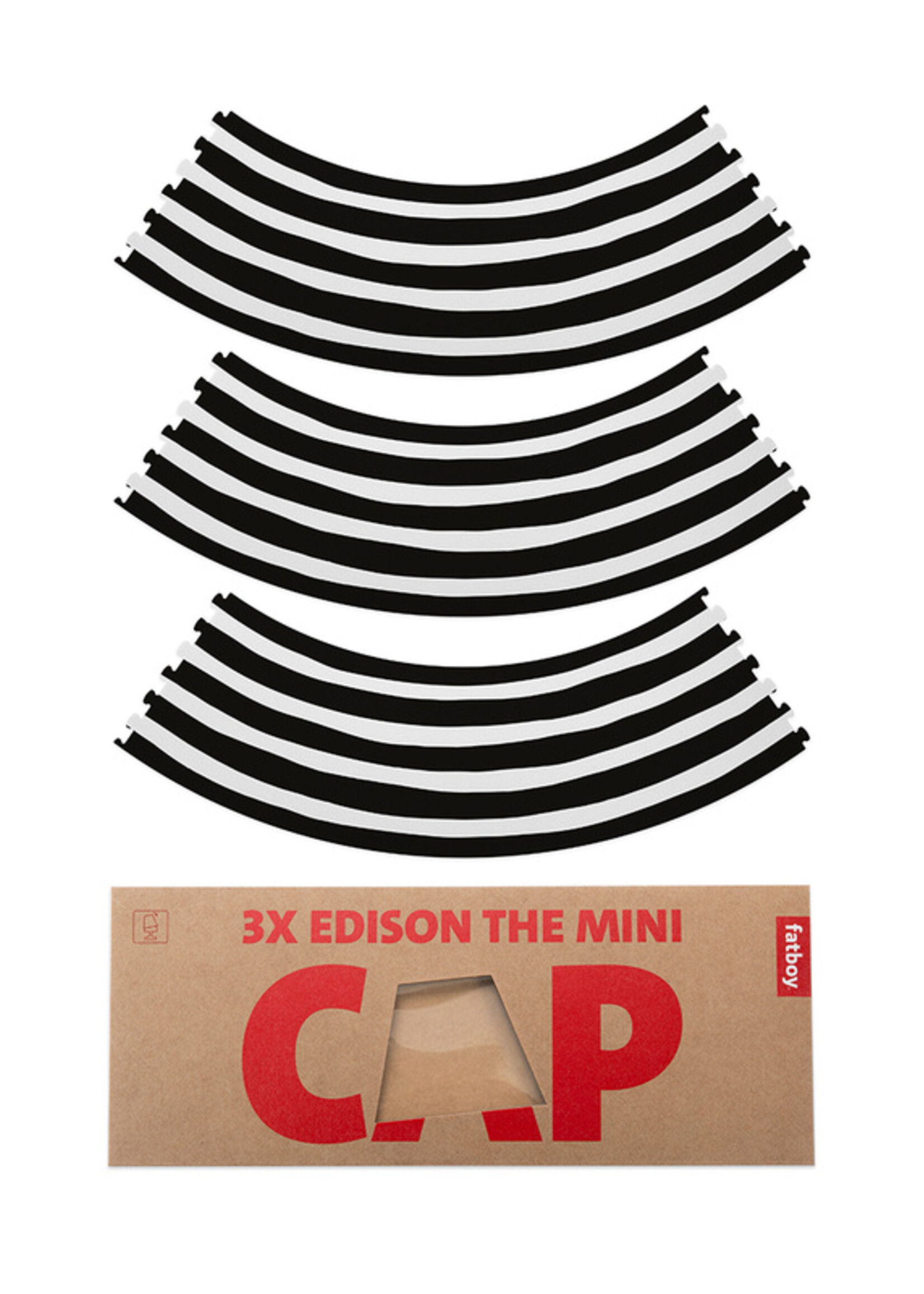 Edison Mini Cappie Set van 3 - Mr Black Stripe