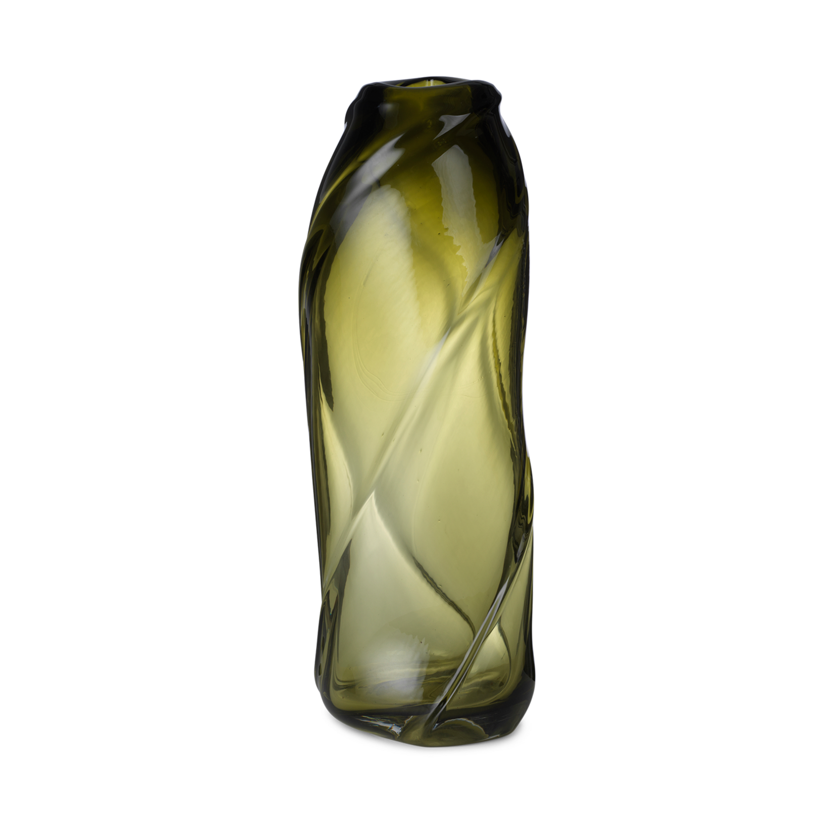 Ferm Living Ferm Living Water Swirl Vaas Hoog Moss Groen