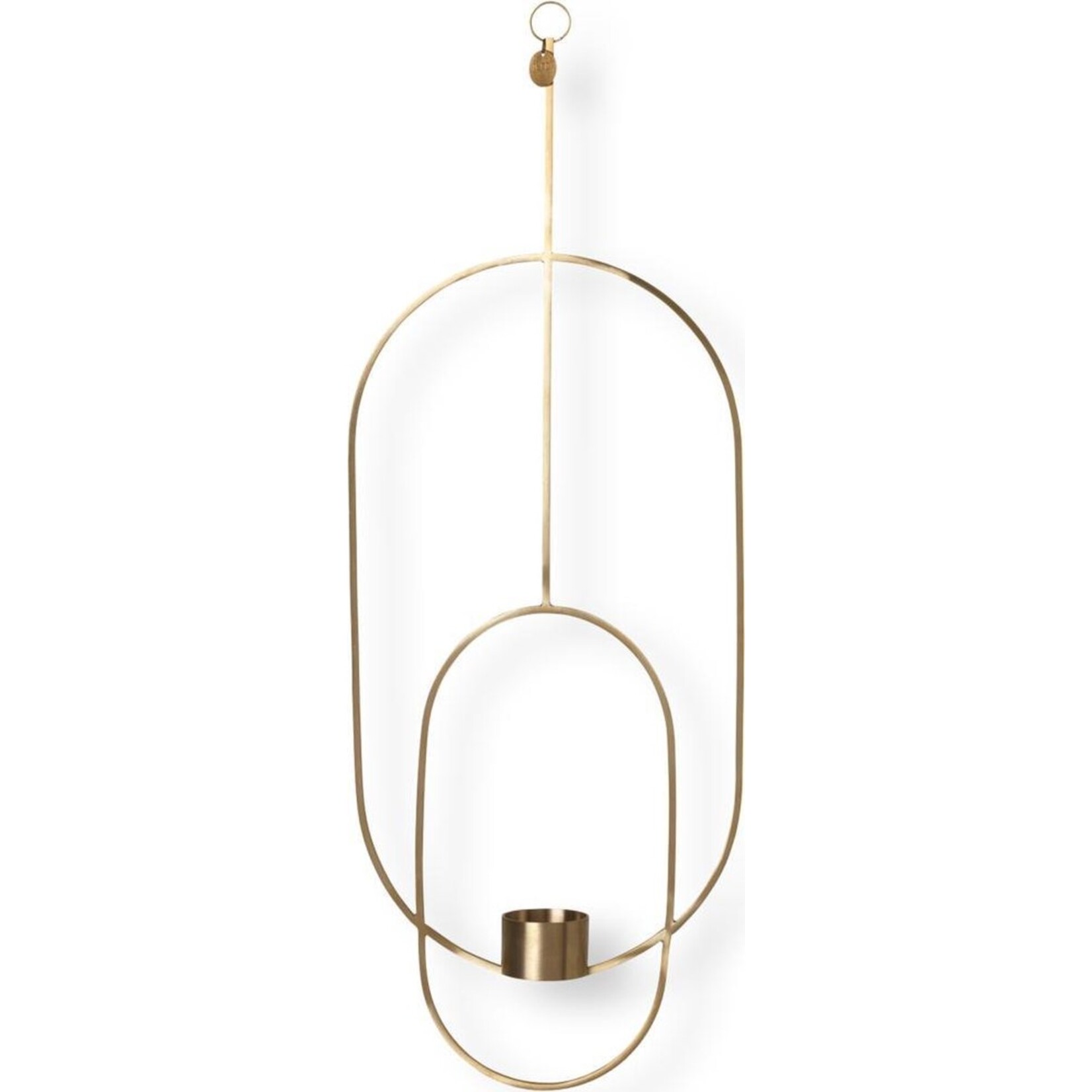 Ferm Living Ferm Living Porte-bougies à réchaud suspendu Deco - Oval - laiton