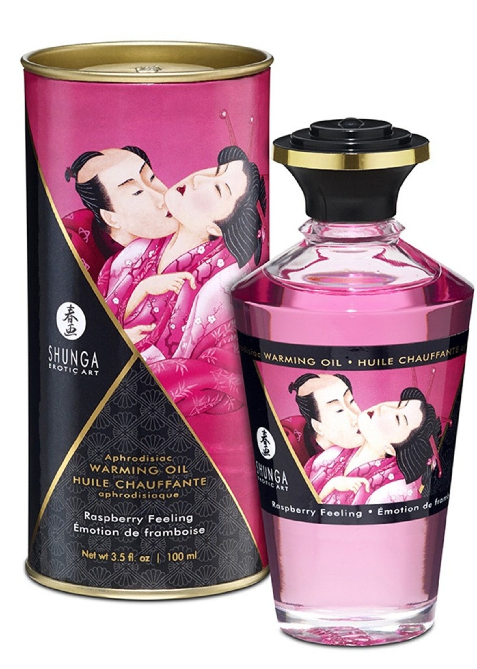 SHUNGA - APHRODISIAC WARMING OIL - RASPBERRY 100 ML