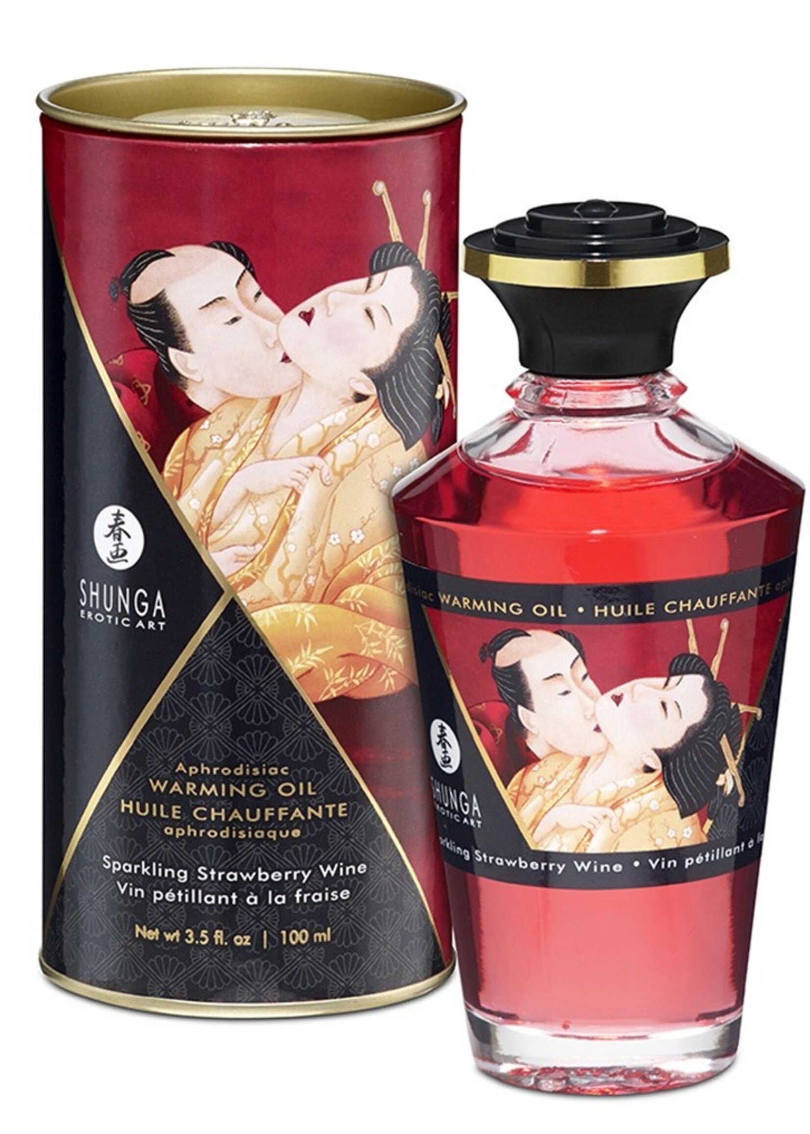 SHUNGA - APHRODISIAC WARMING OIL - STRAWBERRY 100 ML