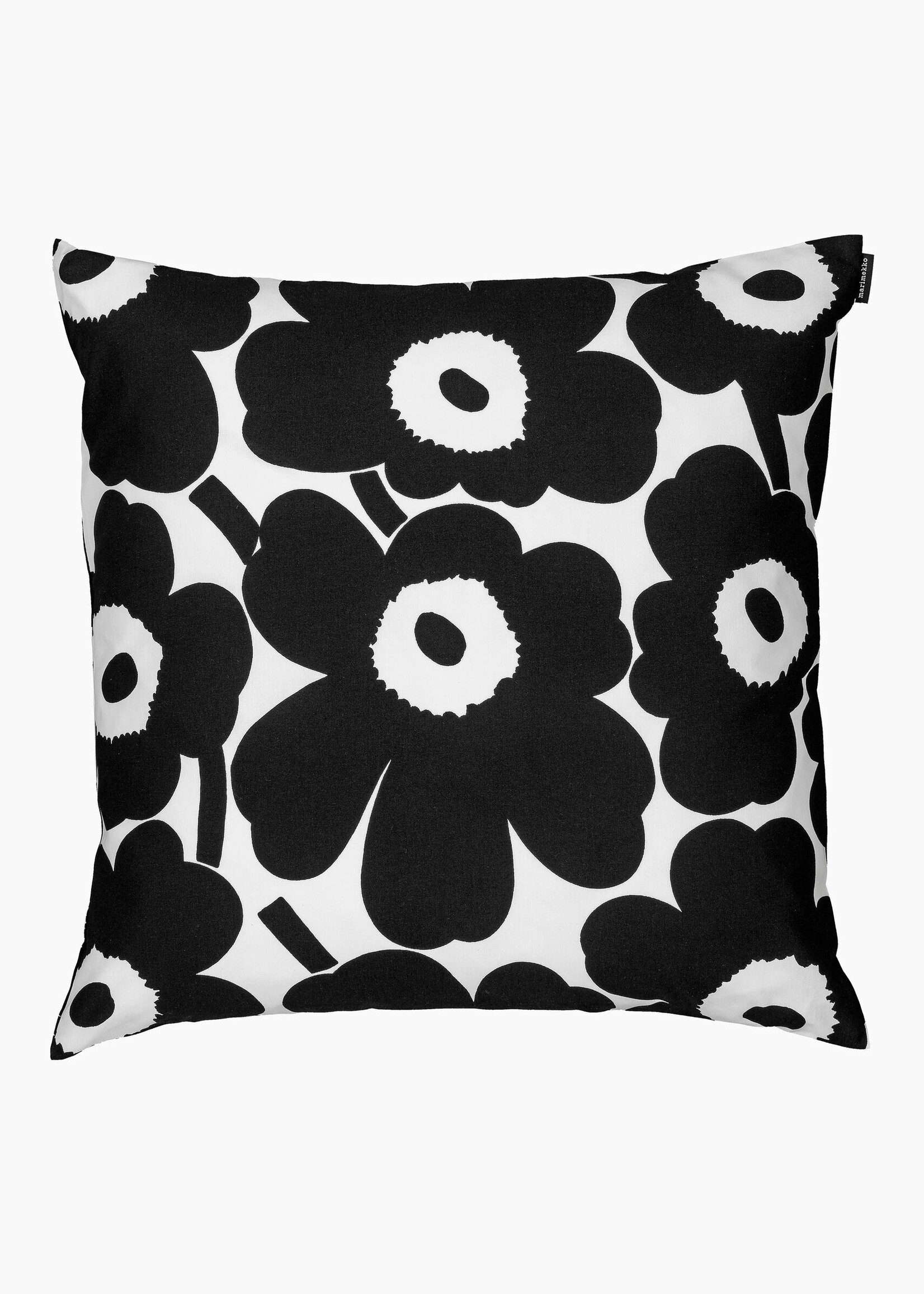 Marimekko Marimekko Pieni Unikko Taie d'Oreiller Noir Blanc 50 x 50cm