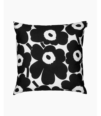 Marimekko Marimekko Pieni Unikko Taie d'Oreiller Noir Blanc 50 x 50cm