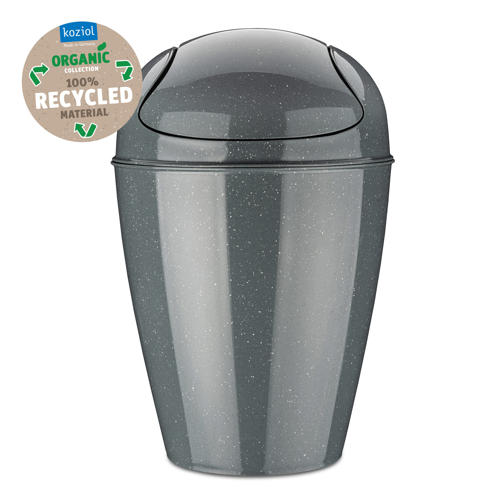 Koziol Koziol Del Prullenbak - M - 12 l - Gerecycleerd Materiaal - As Grijs