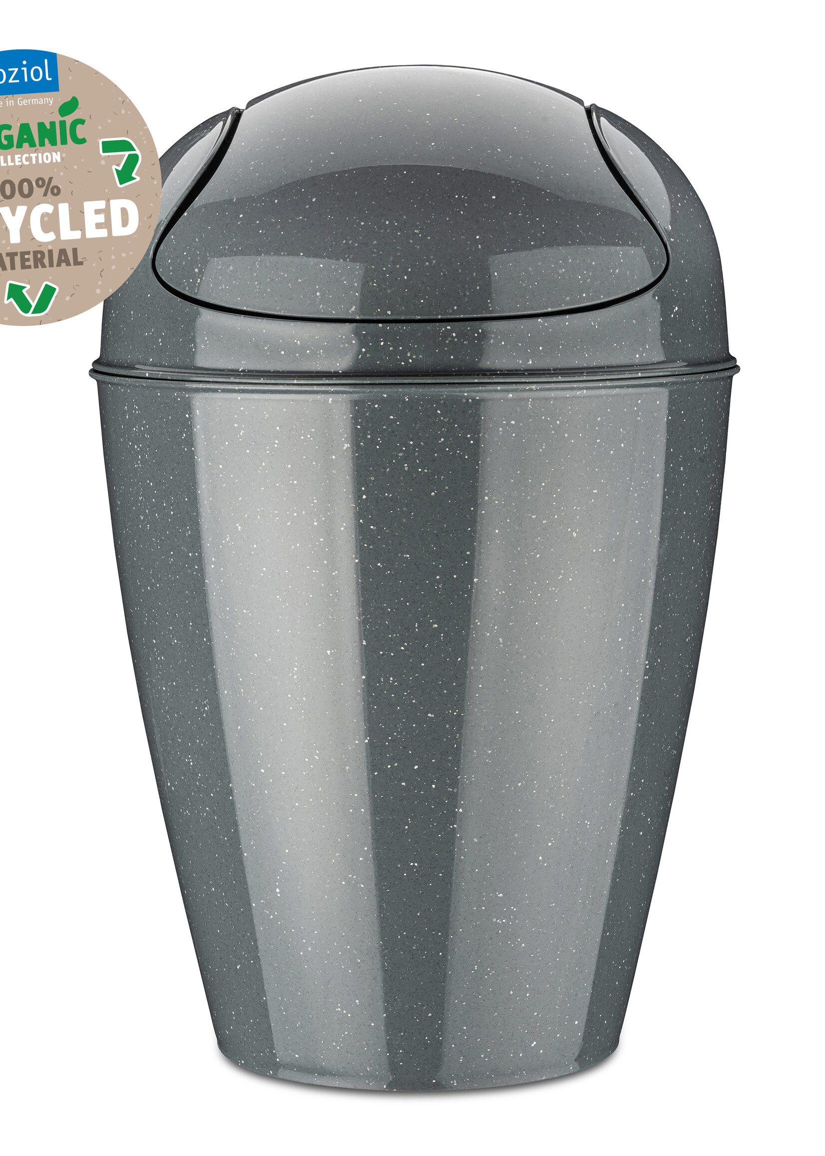 Koziol Poubelle Koziol Del - M - 12 l - Matériau recyclé - Gris cendré