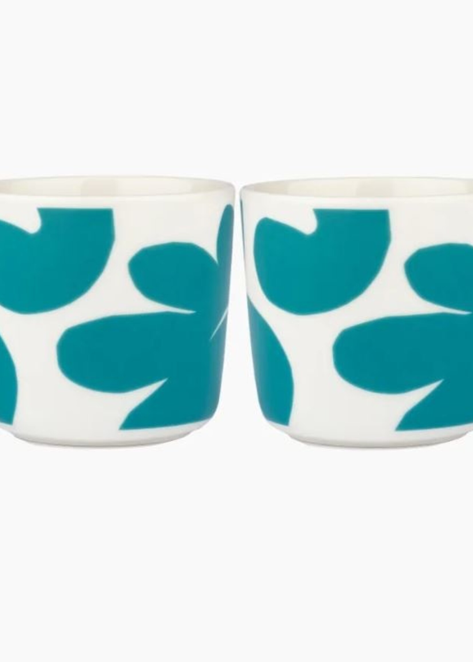 Marimekko Marimekko - LEIKKO - Koffiekop - 2dl - Blauw Wit - Zonder oor -Set van 2