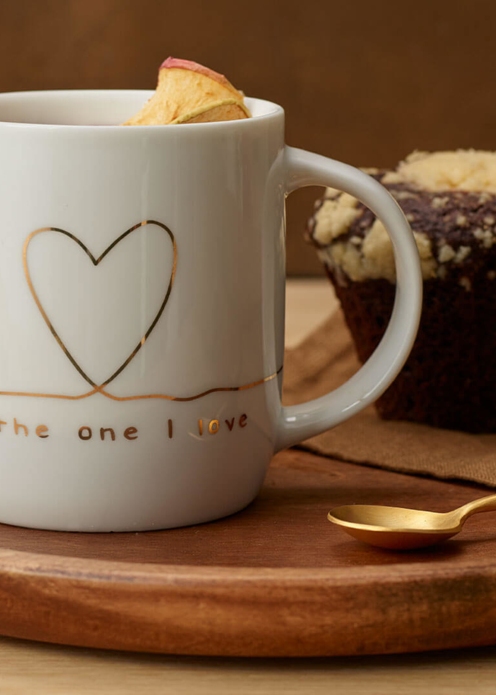 ASA ASA - Linia - Koffiekop - The One I love - Porselein -  Wit