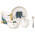 ASA ASA - Kids - 5-delig Kinderservies - Emma Olifant - Porselein - Wit