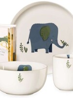 ASA ASA - Kids - 5-delig Kinderservies - Emma Olifant - Porselein - Wit