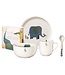 ASA - Enfants - 5 pièces de vaisselle pour enfants - Emma Elephant - Porcelaine - Blanc