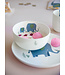 ASA - Enfants - 5 pièces de vaisselle pour enfants - Emma Elephant - Porcelaine - Blanc