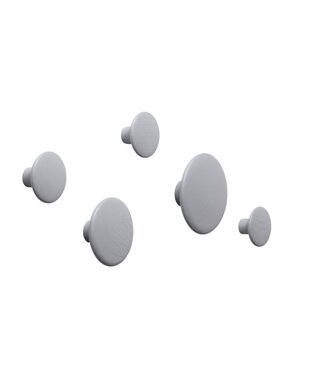 Muuto Muuto The Dots Hout Grijs set van 5