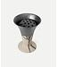 Ferm Living Flores Vaas Zwart met zand kleur