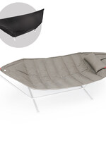 Fatboy Fatboy Headdemock Superb Deluxe Hammock Grey Taupe Incl. Coussin et housse de protection - Cadre blanc