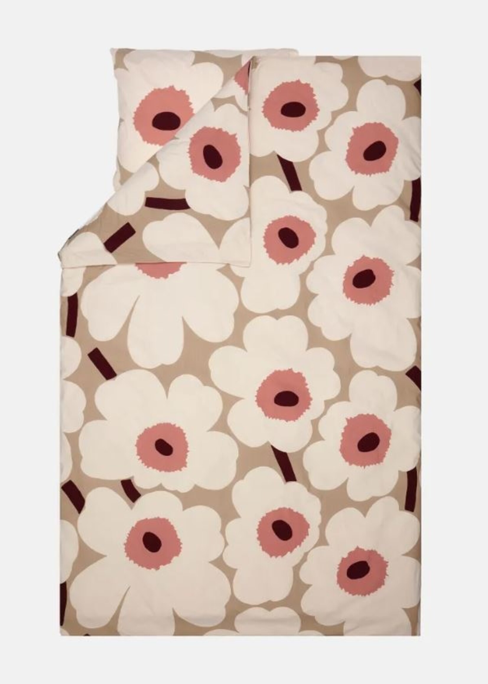 Marimekko Marimekko - Unikko - Dekbedovertrek - Katoen - Roze beige - 240x220