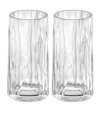 Koziol Koziol - Club No.8 - Super verre - 300ml - Long drink - Lot de 2