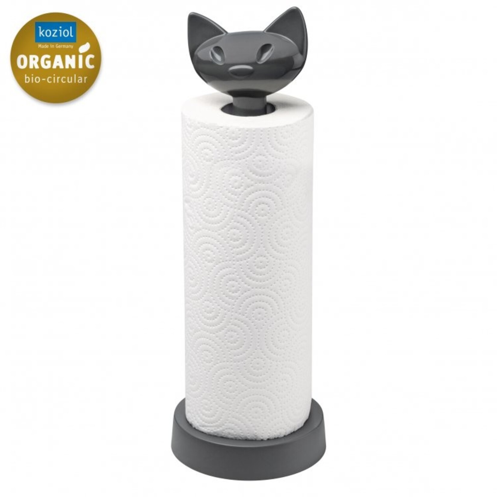 Koziol Koziol Miaou Porte-rouleau de cuisine - Gris cendré