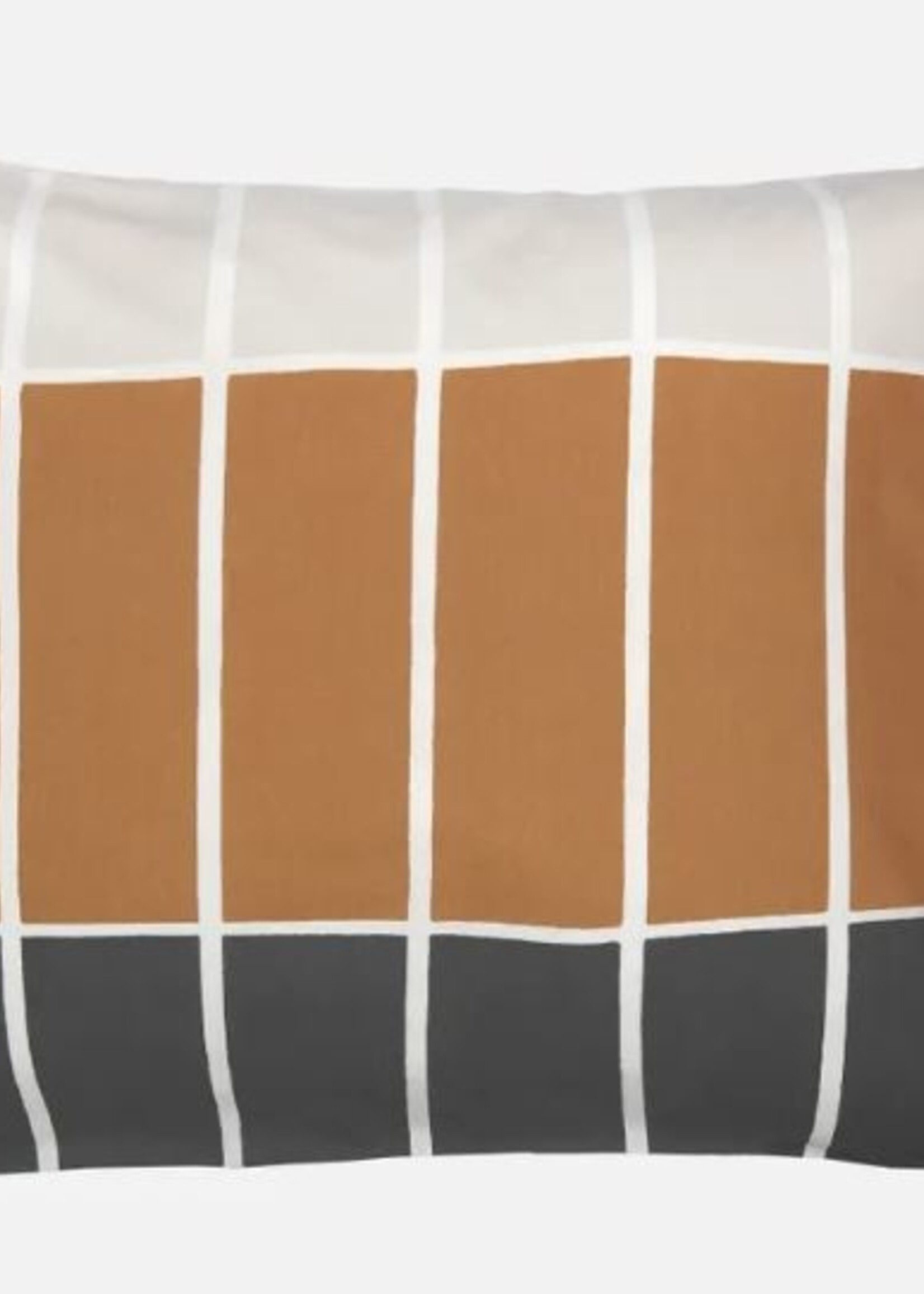 Marimekko Marimekko - Tiiliskivi - Kussensloop - 50x60 - Geruit - Bruin beige grijs