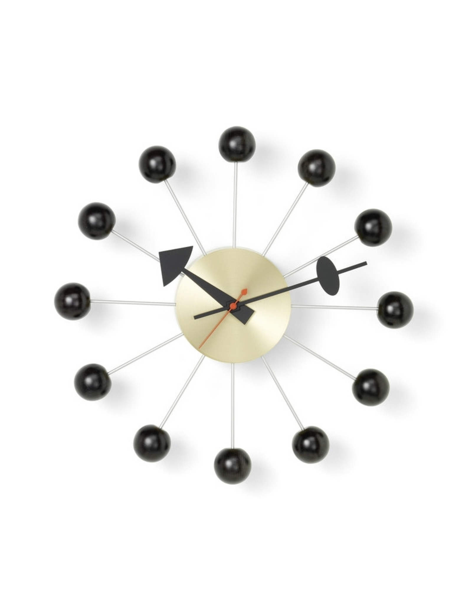 Vitra Nelson Ball Clock Wandklok Zwart Hout Atmosvert