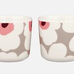Marimekko Marimekko - Oiva Unikko - Mok - Zonder oor - 20cl - Roze beige - Set van 2