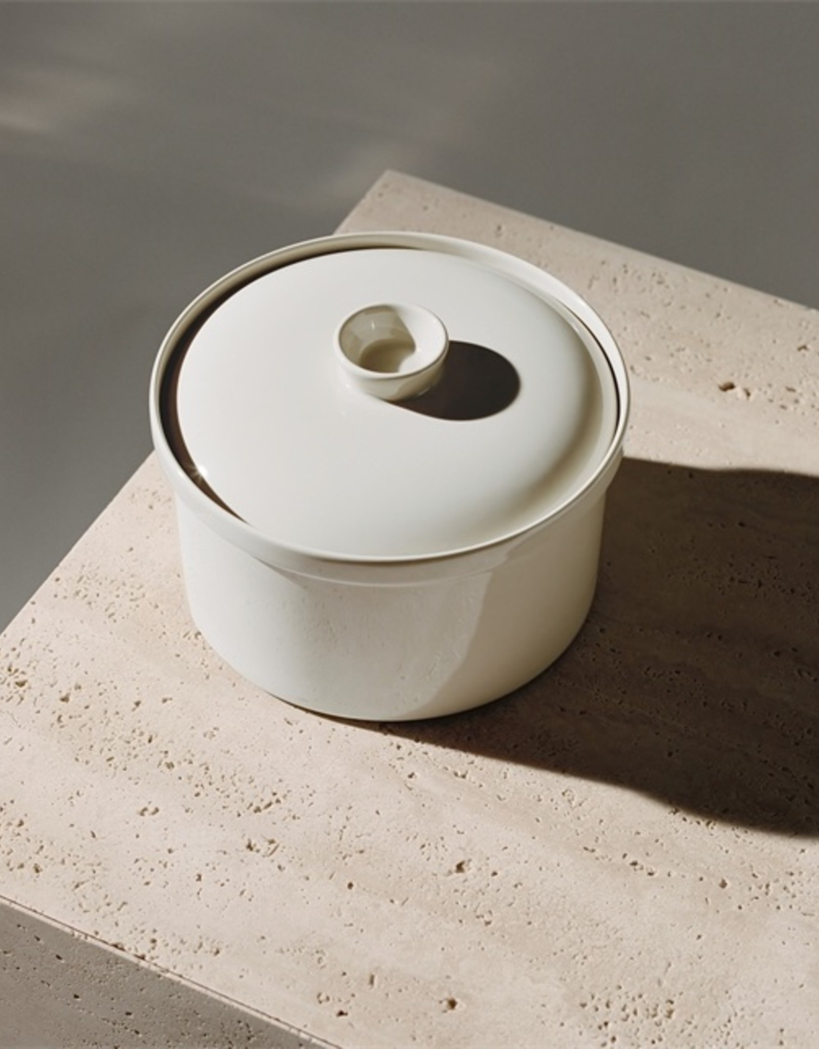 Iittala Iittala-Teema Pot avec couvercle-2.3L-Porcelaine-Blanc