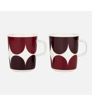 Marimekko Marimekko - Härkä - Mok - 25cl - Bordeaux Wijnrood - Set van 2