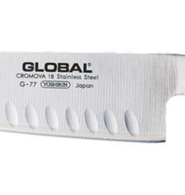 Global Global - Messen set - G773889- 3 delig - Koksmes met kuiltjes, Steak/officemes &  koksmes