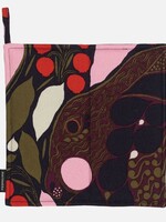 Marimekko Marimekko - Rusakko - Pannenlap - katoen - Roze zwart meerkleurig