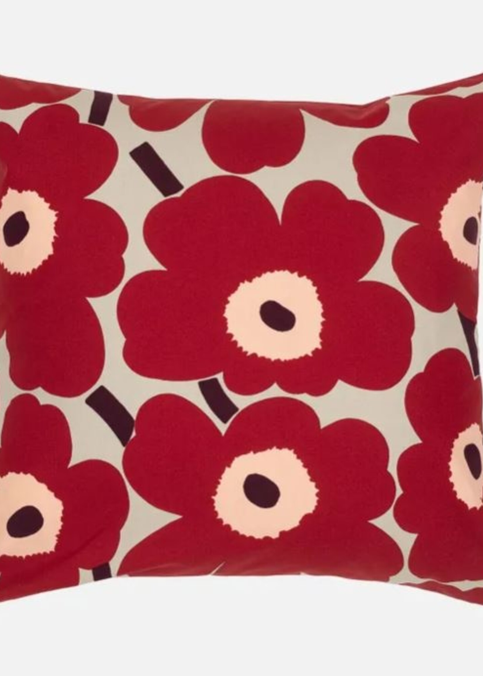 Marimekko Marimekko - Unikko - Kussensloop - Katoen - 50x50 - Rood Roze