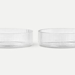Ferm Living Ferm Living - Ripple - Plats de service - Lot de 4 - Transparent