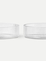 Ferm Living Ferm Living - Ripple - Plats de service - Lot de 4 - Transparent