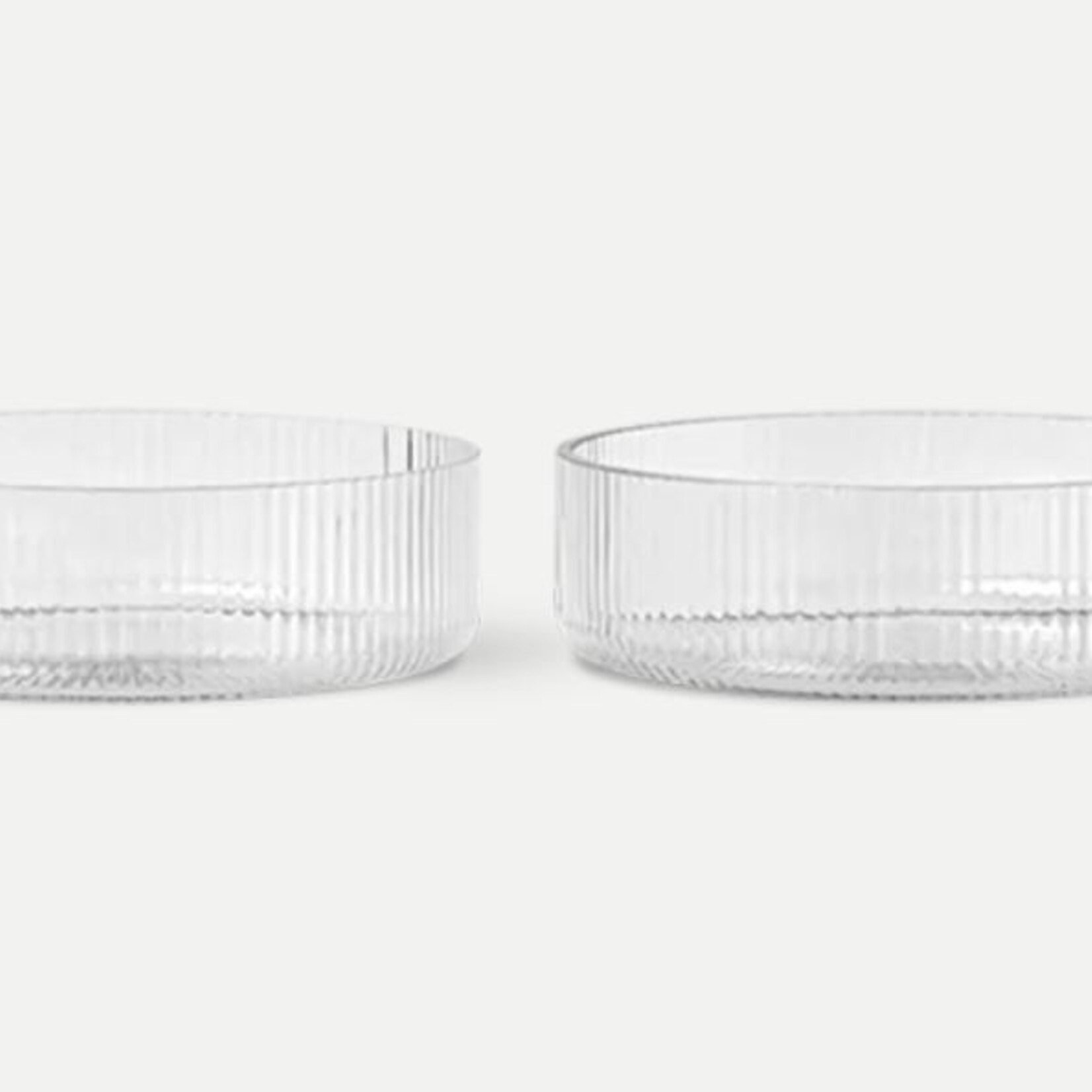 Ferm Living Ferm Living - Ripple - Serveerschaaltjes - Set van 4 - Helder