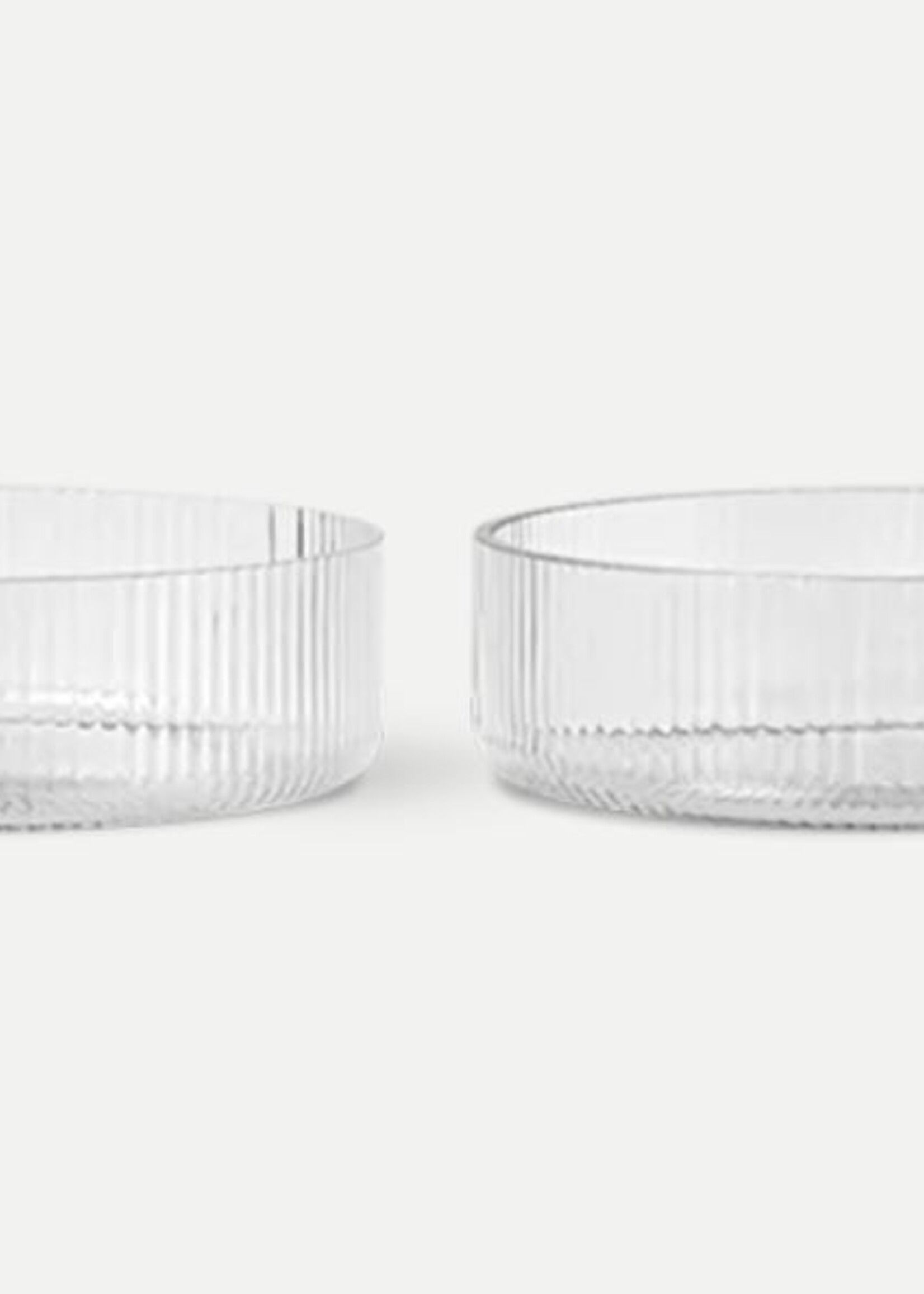 Ferm Living Ferm Living - Ripple - Plats de service - Lot de 4 - Transparent