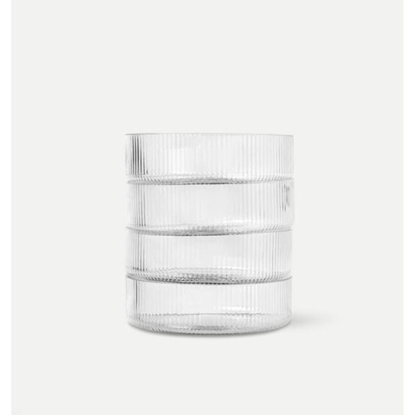 Ferm Living Ferm Living - Ripple - Serveerschaaltjes - Set van 4 - Helder