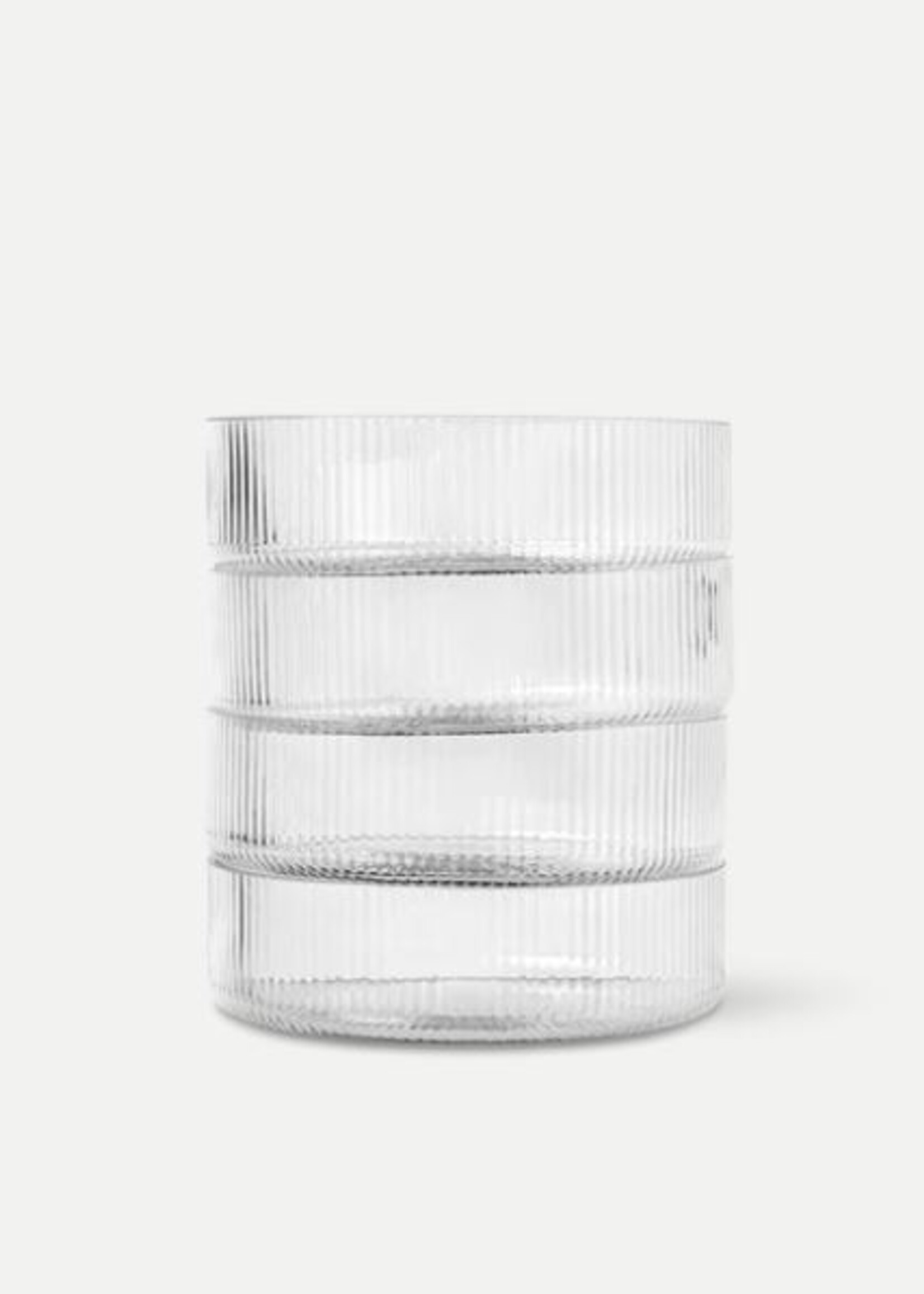 Ferm Living Ferm Living - Ripple - Plats de service - Lot de 4 - Transparent