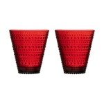 Iittala Iittala Bead verre- 30 cl - Cranberry -   2 pièces.