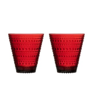 Iittala Iittala Bead verre- 30 cl - Cranberry -   2 pièces.