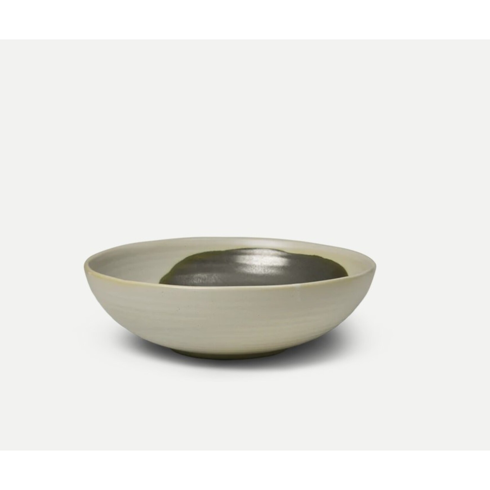 Ferm Living Ferm Living - Omhu - Schaal - Large -Steengoed - Gebroken wit/steenkool