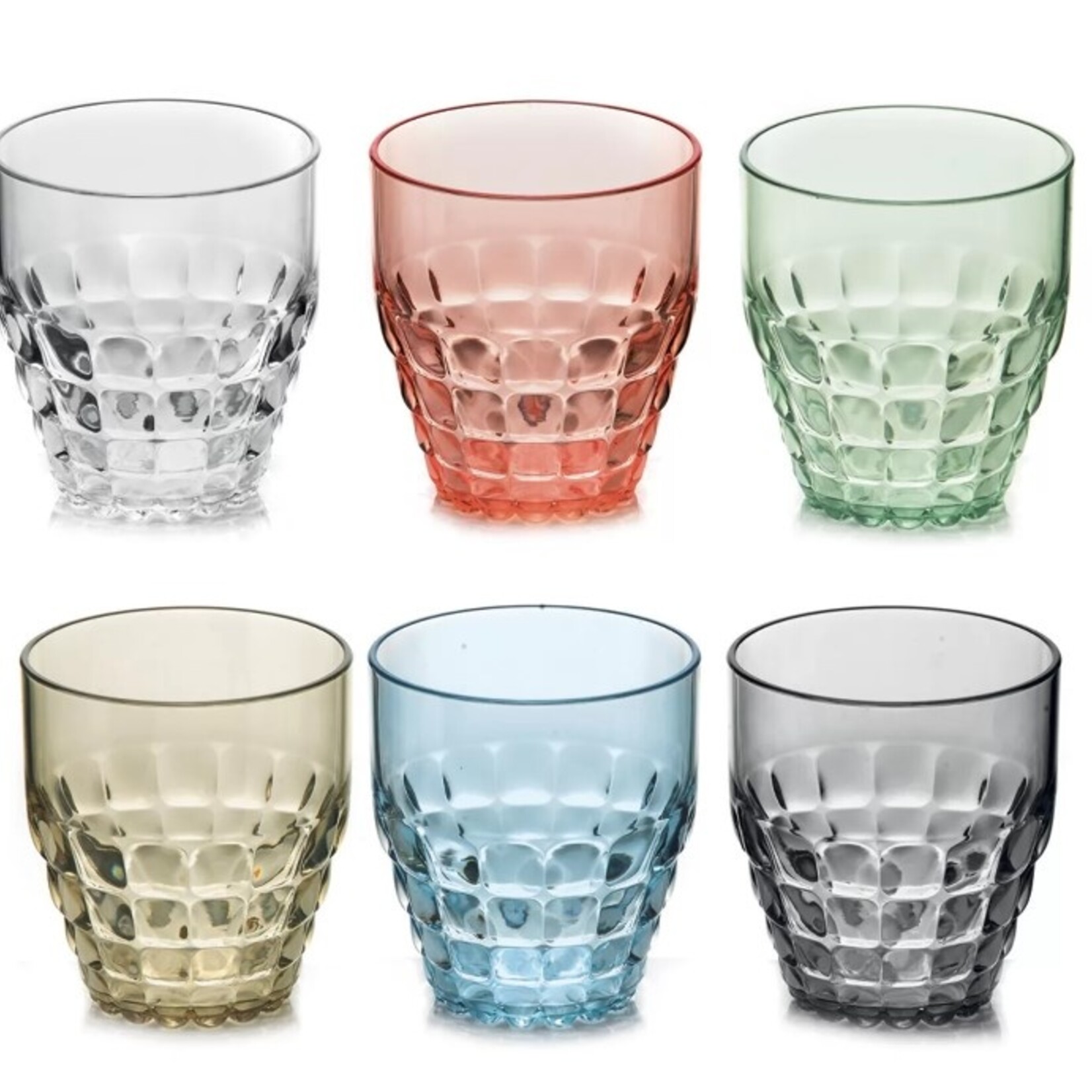 Guzzini Guzzini - TIFFANY - Tasse basse - 35cl - Lot de 6 - Plastique - Différentes couleurs
