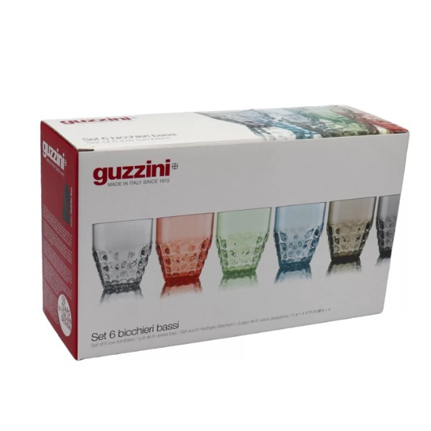 Guzzini Guzzini - TIFFANY - Lage Drinkbeker -35cl - Set van 6 - Plastic - Verschillende kleuren