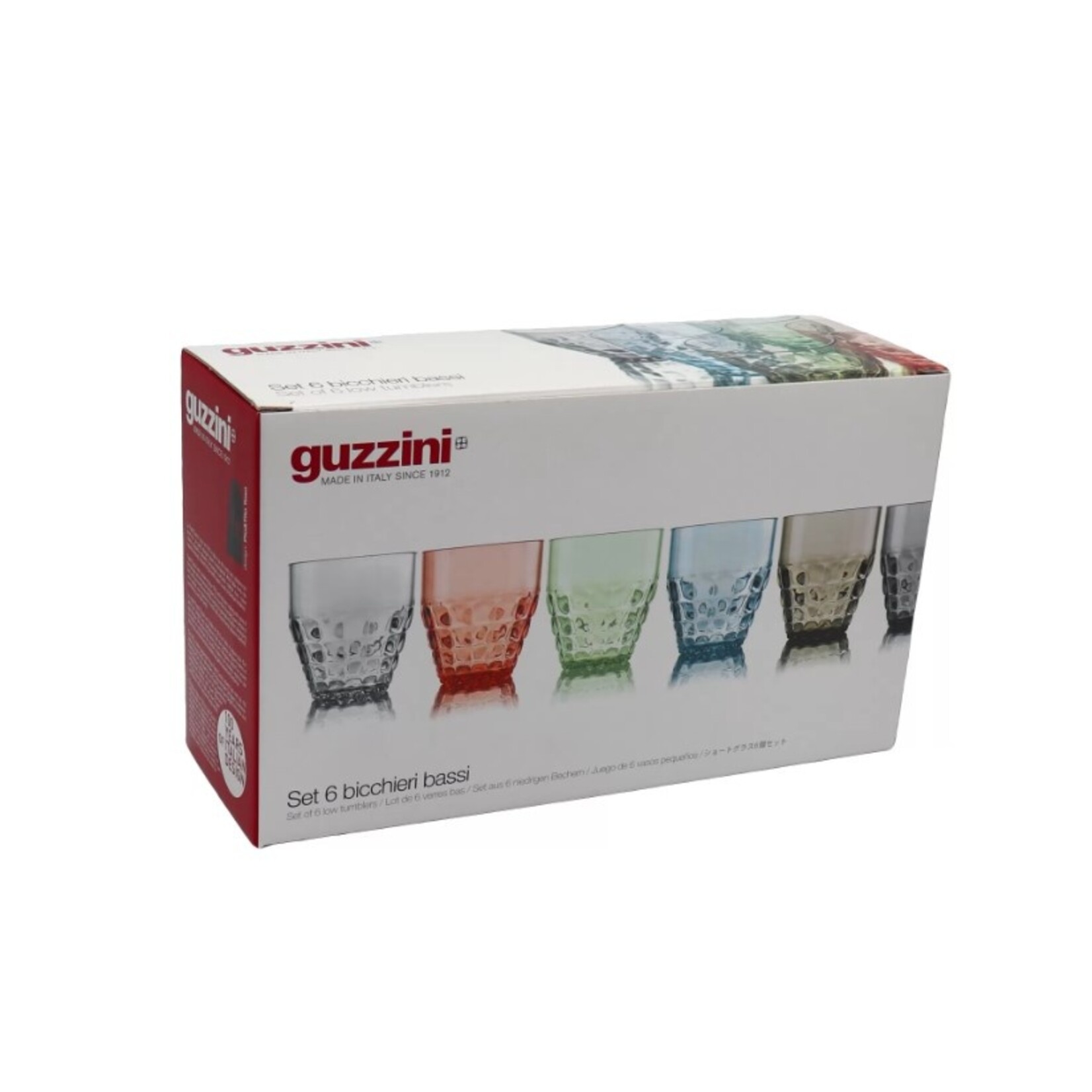 Guzzini Guzzini - TIFFANY - Lage Drinkbeker -35cl - Set van 6 - Plastic - Verschillende kleuren