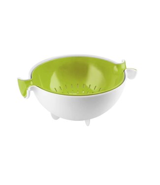 Guzzini Guzzini - Passoire et bol - Set - Plastique - Blanc Vert