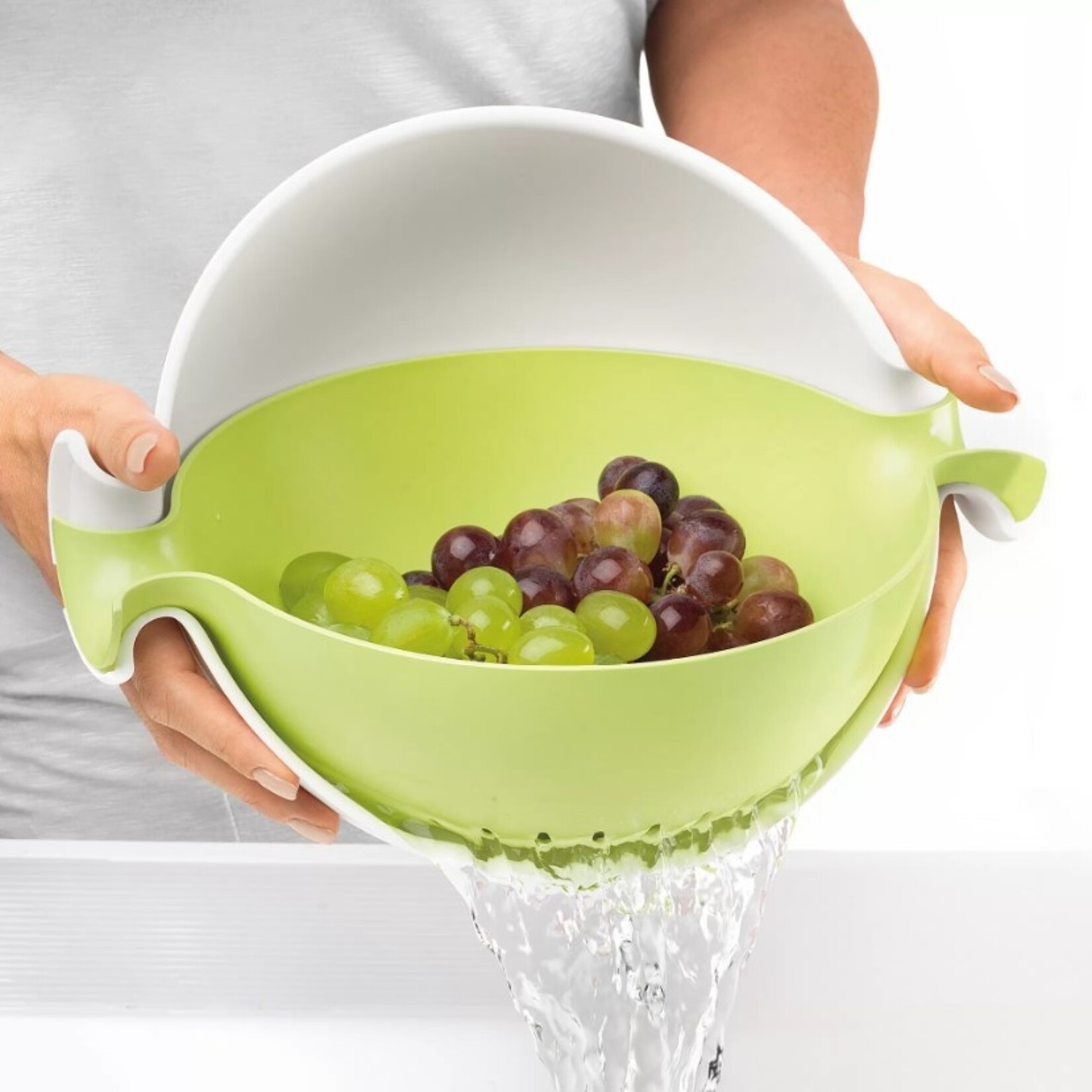 Guzzini Guzzini - Passoire et bol - Set - Plastique - Blanc Vert