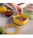 Guzzini - STORE&MORE - Set van 3 - ondiepe luchtdichte koelkast/vriezer/magnetron opbergdozen - Groen Geel Roze